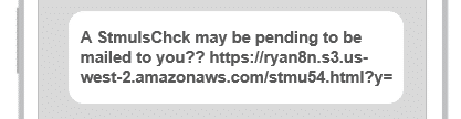 text spam fake url